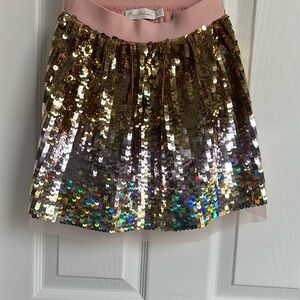 Girl Mini Boden Sequin Skirt Size 6-7y